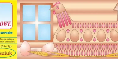Graphic design "Sitting hen" - design etiquette on packages for eggs
