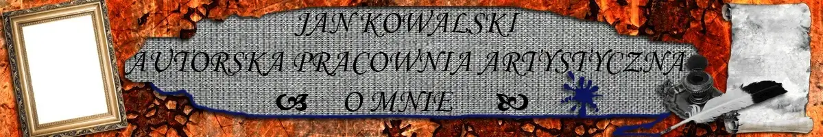 Projekt nagłówka na artystyczną stronę www - O mnie Projekt nagłówka na artystyczną stronę www - O mnie