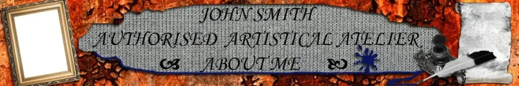 The project of header for artistic website - About me