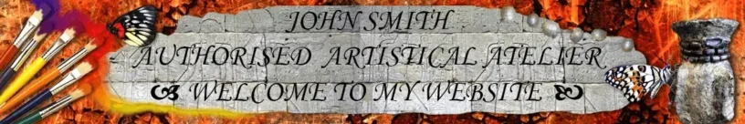 The project of header for artistic website - Home