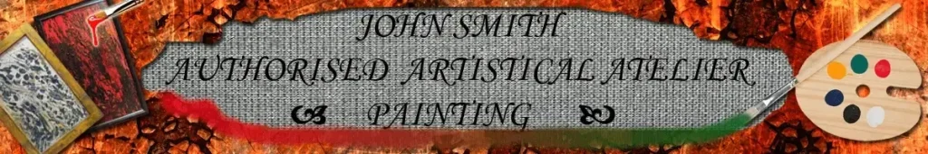 The project of header for artistic website - Painting