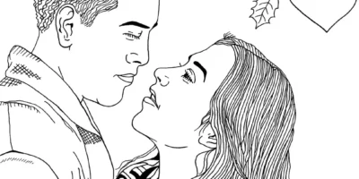 Zakochana para - retusz wykonany przy użyciu tabletu Wacom One Bamboo